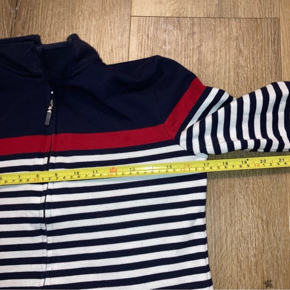 Karen Scott Sport women's active jacket Striped Navy and Red | Preppy | Size PP - Picture 11 of 14